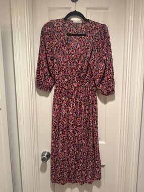 knee length dresses for ladies Off White Floral Off Shoulder Midi Dress | Purple Door